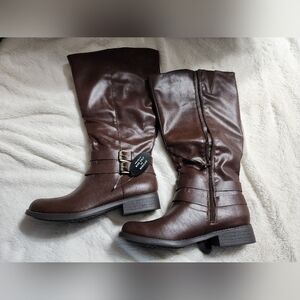Style & Co. Brown Riding Boots 8.5 Wide Calf